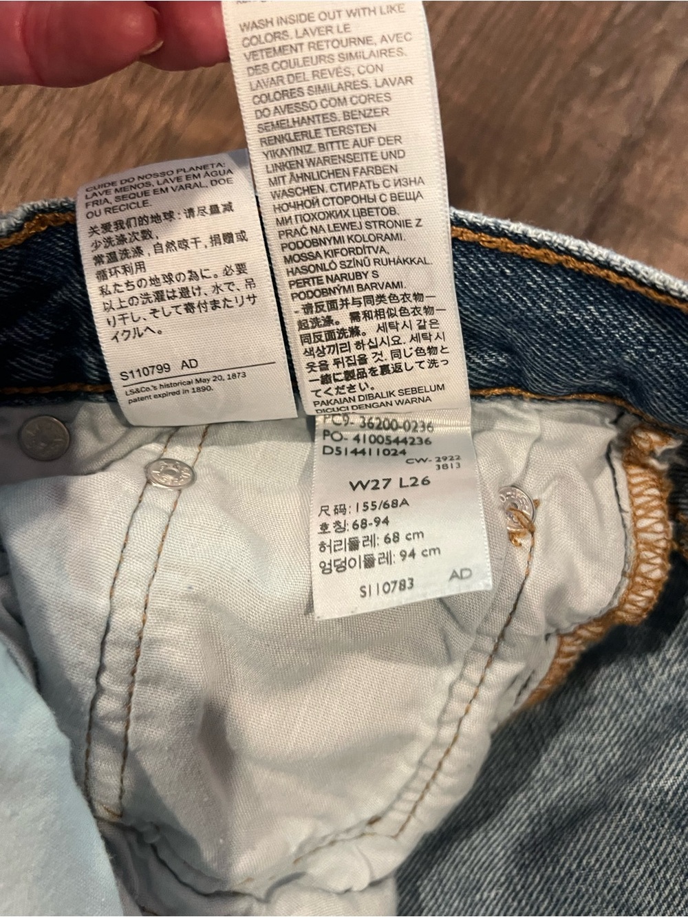 Levi’s 501 Original Cropped Jeans W27 L26 Medium Wash Excellent Condition - Picture 8 of 13